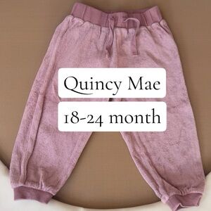 Quincy Mae Dusty Rose Terry Jogger Pants